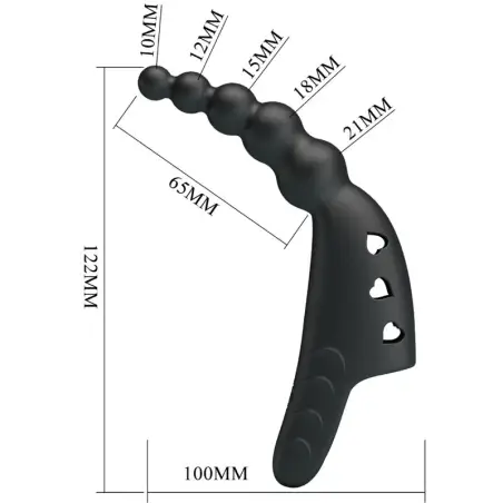 Jordin Vibrador de Dedo 10 Vibraciones Negro | Pretty Love