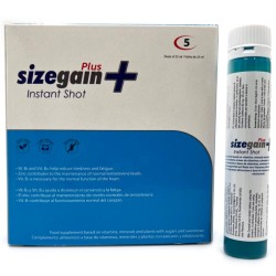 500 COSMETICS - SIZEGAIN PLUS INSTANT SHOT VIGORIZANTE MASCULINO 5 UNIDADES 500COSMETICS 2