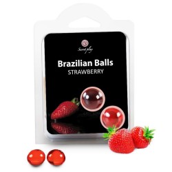 SECRETPLAY - BRAZILIAN BALLS FRESAS SET 2 BOLAS SECRETPLAY COSMETIC
