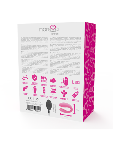 MORESSA - LAUREN CONTROL REMOTO ESTIMULADOR PARA PAREJAS 