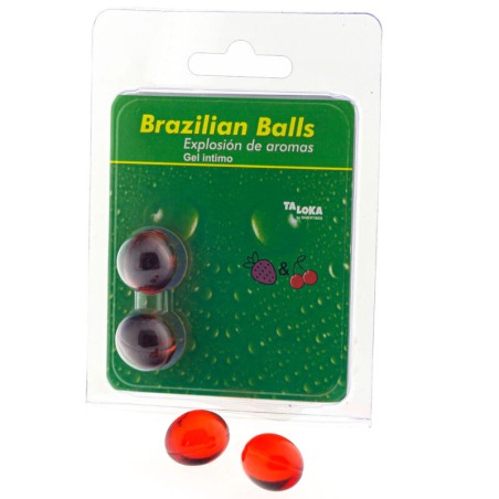 TALOKA - BRAZILIAN BALLS GEL ÍNTIMO FRESA & CEREZA 2 BOLAS TALOKA