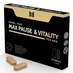 BLACK BULL - MAX PAUSE & VITALITY RETARDANTE PARA HOMBRE 10 CÁPSULAS BLACK BULL