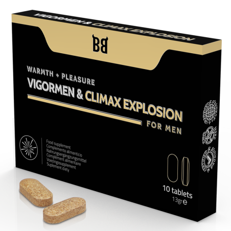 BLACK BULL - VIGORMEN & CLIMAX EXPLOSION MAYOR PLACER PARA HOMBRE 10 CÁPSULAS BLACK BULL