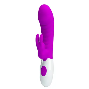 Naughty Bunny Vibrador Morado - Silicona | Pretty Love