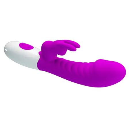 Naughty Bunny Vibrador Morado - Silicona | Pretty Love