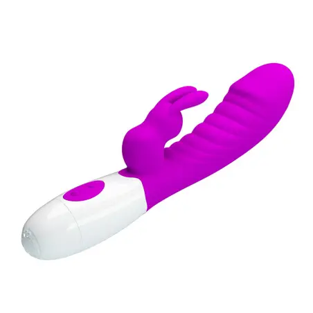 Naughty Bunny Vibrador Morado - Silicona | Pretty Love