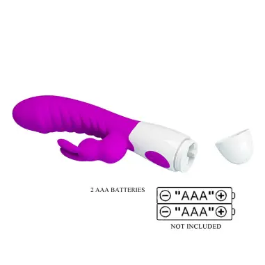 Naughty Bunny Vibrador Morado - Silicona | Pretty Love