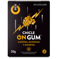WUG GUM - ON CHICLE CAFEÍNA, GINSENG Y GUARANÁ 10 UNIDADES WUG GUM 2