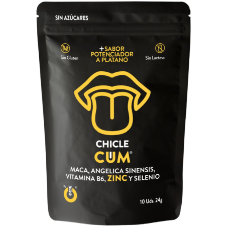 WUG SEX SENSE - CUM CHICLE AUMENTADOR DE EYACULACIÓN & SABOR A PLÁTANO DEL SEMEN 10 UNIDADES WUG SEX SENSE