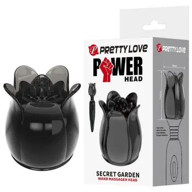 Secret Garden Cabezal Masajeador Negro | Pretty Love