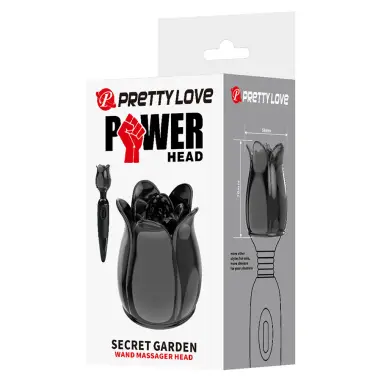 Secret Garden Cabezal Masajeador Negro | Pretty Love