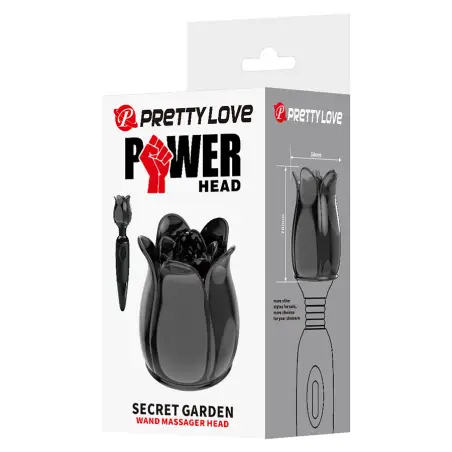 Secret Garden Cabezal Masajeador Negro | Pretty Love