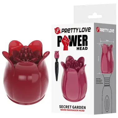 Secret Garden Cabezal Masajeador Rosa | Pretty Love