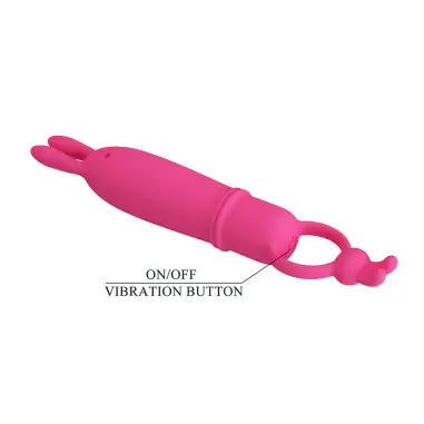Delia Vibrador Rabbit con Anillo de Sujeción | Pretty Love