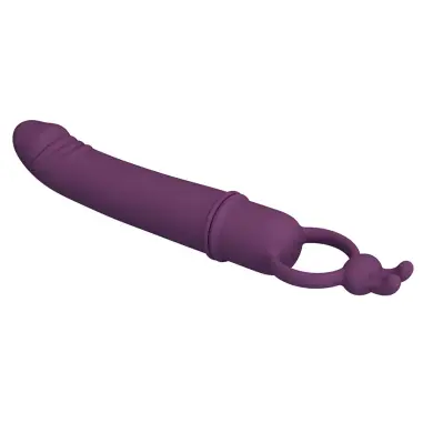 Cora Vibrador Forma Pene con Anillo de Sujeción - Sumergible