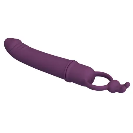 Cora Vibrador Forma Pene con Anillo de Sujeción - Sumergible