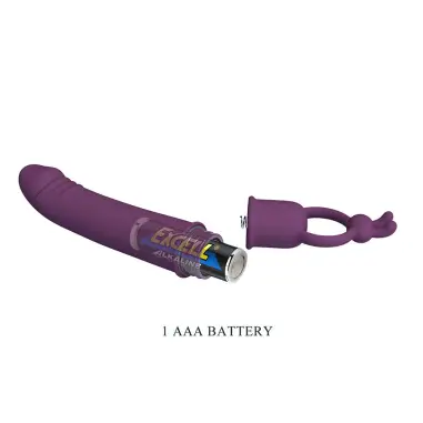 Cora Vibrador Forma Pene con Anillo de Sujeción - Sumergible