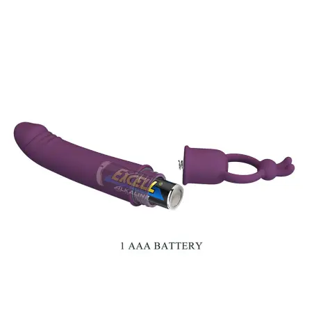 Cora Vibrador Forma Pene con Anillo de Sujeción - Sumergible
