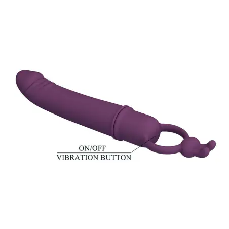 Cora Vibrador Forma Pene con Anillo de Sujeción - Sumergible