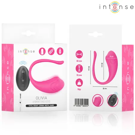Olivia Huevo Vibrador Rosa Control Remoto | Intense