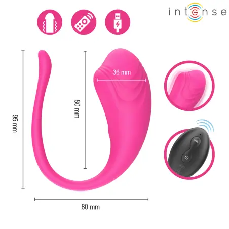 Olivia Huevo Vibrador Rosa Control Remoto | Intense