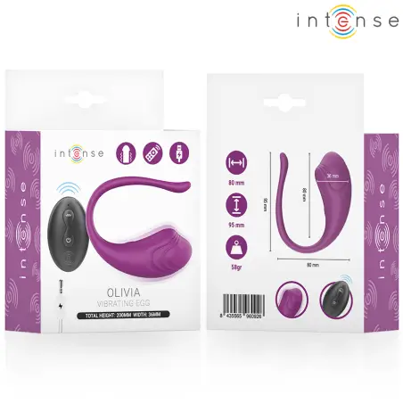 Olivia Huevo Vibrador Morado Control Remoto | Intense