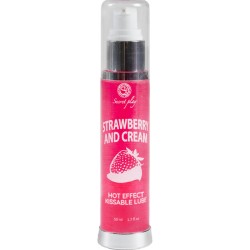 SECRETPLAY - LUBRICANTE 2-1 EFECTO CALOR FRESA&NATA 50 ML SECRETPLAY COSMETIC