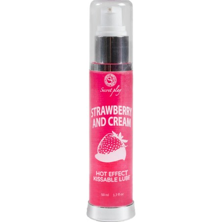 SECRETPLAY - LUBRICANTE 2-1 EFECTO CALOR FRESA&NATA 50 ML SECRETPLAY COSMETIC