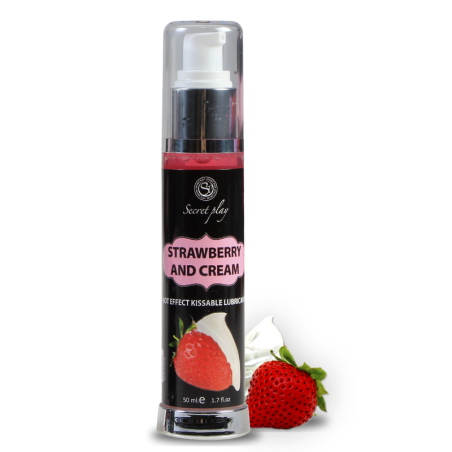 SECRETPLAY - LUBRICANTE 2-1 EFECTO CALOR FRESA&NATA 50 ML SECRETPLAY COSMETIC