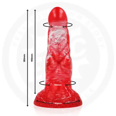 Epic Agnis Dildo Fuego Carmesí - Diseño Ergonómico