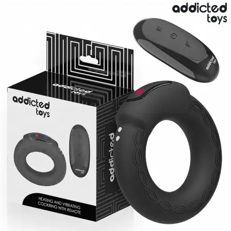 ADDICTED TOYS - ANILLO PENE VIBRADOR EFECTO CALOR CONTROL REMOTO