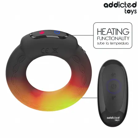 Anillo Pene Vibrador Efecto Calor Control Remoto - 9 Modos