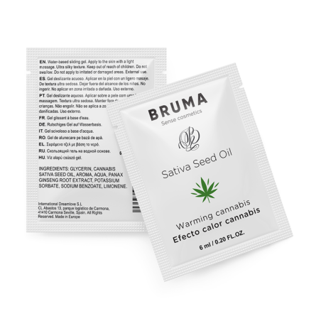 BRUMA - 6 ML GEL DESLIZANTE CON ACEITE DE SEMILLA EFECTO CALOR SABOR CANNABIS BRUMA