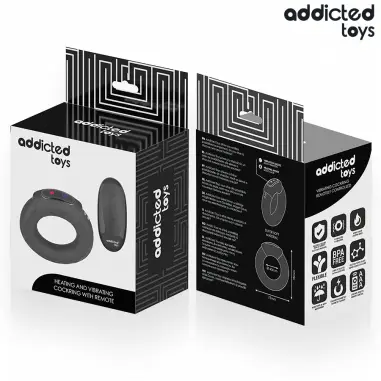 Anillo Pene Vibrador Efecto Calor Control Remoto - 9 Modos
