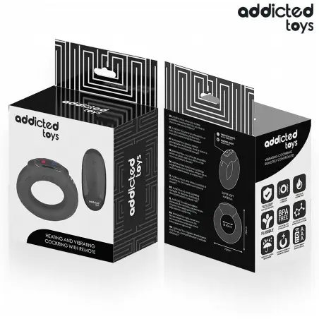 Anillo Pene Vibrador Efecto Calor Control Remoto - 9 Modos
