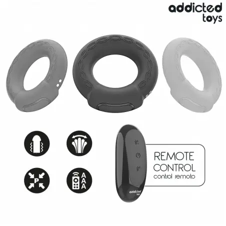 Anillo Pene Vibrador Efecto Calor Control Remoto - 9 Modos