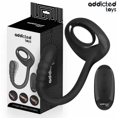 ADDICTED TOYS - ANILLO PENE VIBRADOR PUNTO·P CONTROL REMOTO