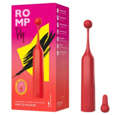 Pop Estimulador de Clítoris Alta Frecuencia Rojo | ROMP