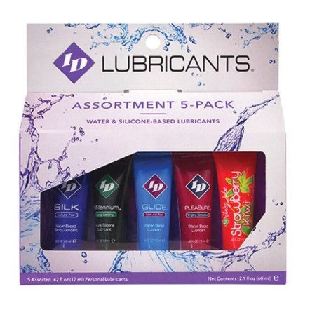 ID JUICY LUBE - SURTIDO 5X LUBRICANTE TUBE PACK 12 ML ID JUICY LUBE