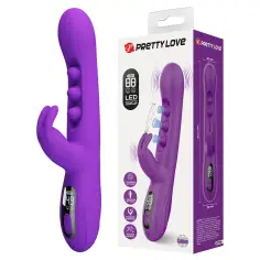 PRETTY LOVE - SABIEN VIBRADOR RABBIT CON ESTIMULACIÓN POR GOLPETEOS Y LED MORADO 2