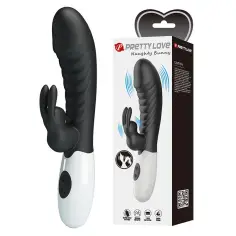 PRETTY LOVE - NAUGHTY BUNNY VIBRADOR RABBIT 30 FUNCIONES NEGRO 2