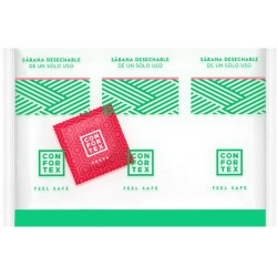 CONFORTEX - SABANAS HIGIÉNICAS DESECHABLES INVIDUAL + PRESERVATIVO FRESA CONFORTEX