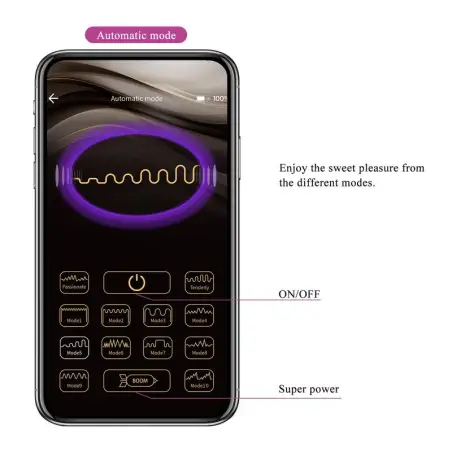 Huevo Vibrador Pulsen Control APP 12 Funciones Recargable
