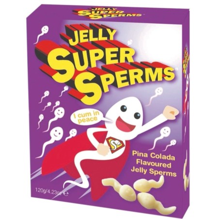 SPENCER & FLEETWOOD - JELLY SUPER SPERM GOMINOLAS FORMA ESPERMA 120 GR SPENCER & FLETWOOD