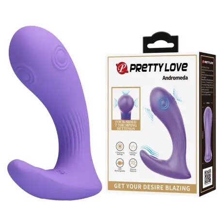 Andromeda Vibrador de Doble Estimulación Recargable Morado