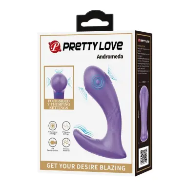 Andromeda Vibrador de Doble Estimulación Recargable Morado