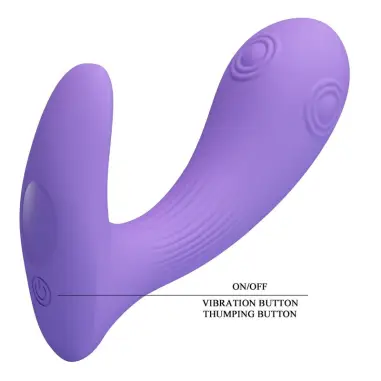 Andromeda Vibrador de Doble Estimulación Recargable Morado