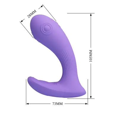 Andromeda Vibrador de Doble Estimulación Recargable Morado