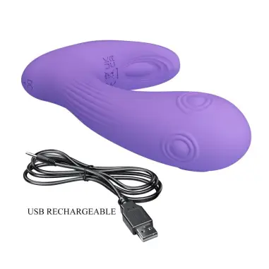 Andromeda Vibrador de Doble Estimulación Recargable Morado