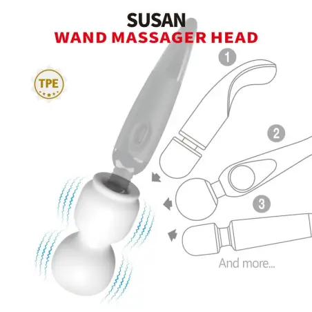 Susan Cabezal Power Head para Masajeador Varita Ø 6,5 cm